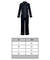 Hera Womens Black Satin Pyjamas - Size Chart | Bown of London